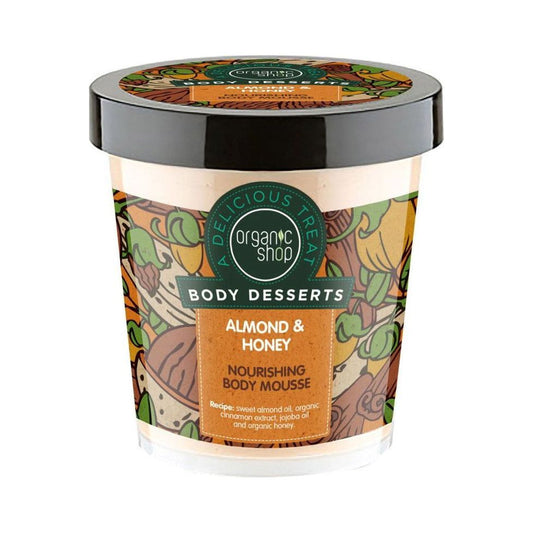 Organic Shop Body Desserts Almond & Honey Ενυδατική Mousse Σώματος 450ml