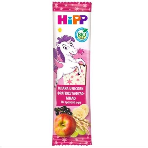 Hipp Bio Μπάρα Unicorn Φραγκοστάφυλο-Μήλο, 30g