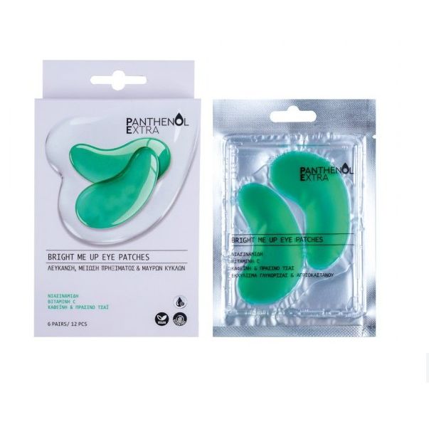 Panthenol Extra Bright Me Up Patches Ματιών για Λεύκανση / Ενυδάτωση Με Νιασιναμίδη & Πράσινο Τσάι 12τμχ