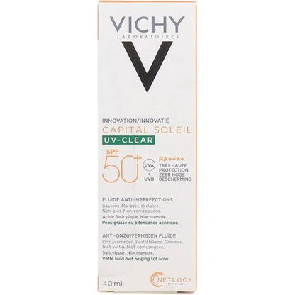 Vichy Capital Soleil UV-Clear слънцезащитен лосион за лице SPF50 40 мл 