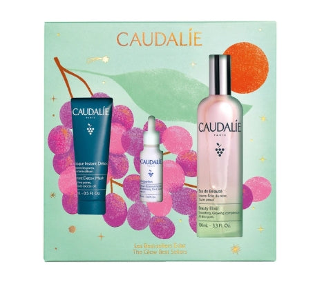 Caudalie Xmas PROMO Instant Detox Mask Μάσκα Αποτοξίνωσης με Ροζ Άργιλο 15ml & Vinoperfect Brightening Dark Spot Serum, Ορός Προσώπου 10ml & Beauty Elixir Ελιξήριο Ομορφιάς 100ml