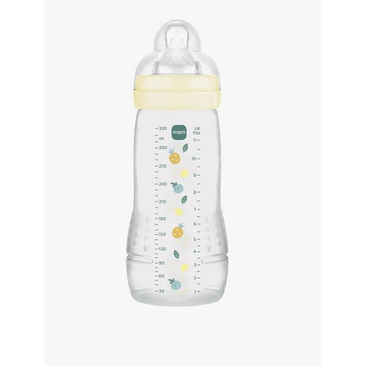 Mam Πλαστικό Μπιμπερό Easy Active Κατά των Κολικών με Θηλή Σιλικόνης Μπεζ 330ml