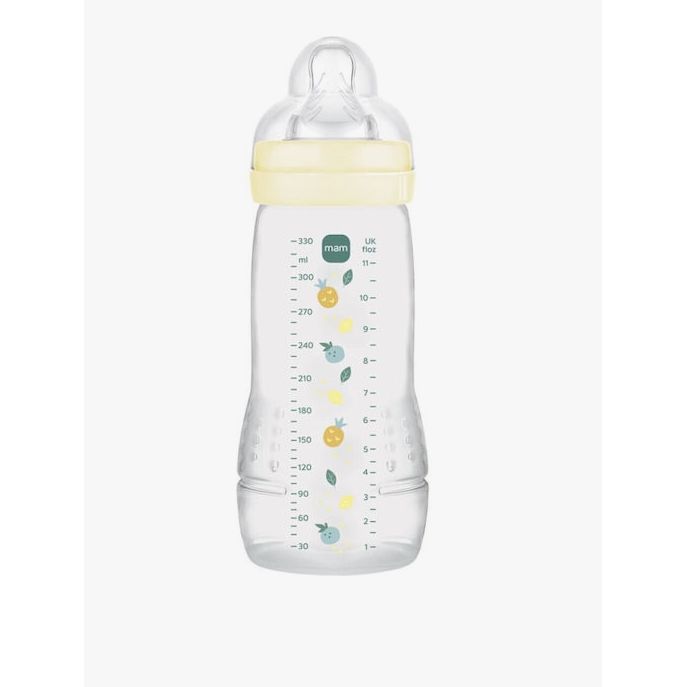 Mam Πλαστικό Μπιμπερό Easy Active Κατά των Κολικών με Θηλή Σιλικόνης Μπεζ 330ml
