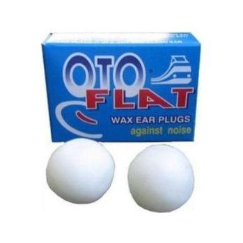Oto Flat Wax Earplugs 2pcs White