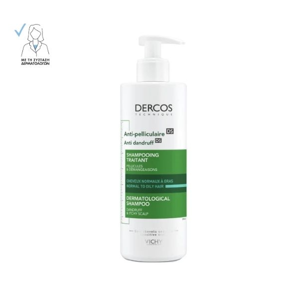 Vichy Dercos Anti-Dandruff Shampoo Αντιπιτυριδικό Σαμπουάν για Κανονικά & Λιπαρά Μαλλιά, 200ml
