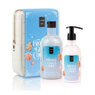 Lavish Care PROMO Xmas Frosted Ginger Cookies Bath & Shower Αφρόλουτρο Gel 500ml & Glitter Body Lotion Ενυδατικό Γαλάκτωμα Σώματος 300ml & ΔΩΡΟ Νεσεσέρ
