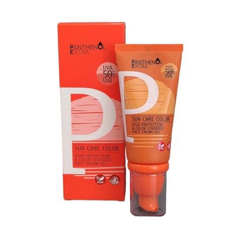 Panthenol Extra Sun Care Color SPF 50 Αντηλιακή Κρέμα-Gel Προσώπου με Χρώμα, 50ml
