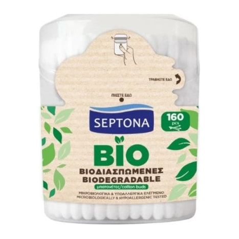 Septona Μπατονέτες 100% Βιοδιασπώμενες 160 Τεμάχια