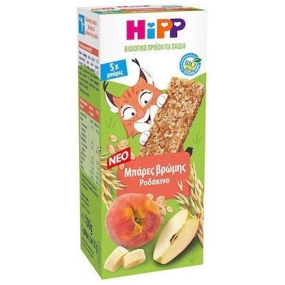 Hipp Bio Μπάρες Βρώμης με Γεύση Ροδάκινο Χωρίς Ζάχαρη 100gr για 12+ μηνών 5τμχ