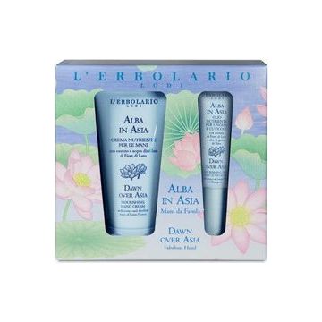 L'erbolario Alba in Asia Nourishing Hand Cream 50ml &amp; Nourishing Oil for the skin around the nails 7.5ml 
