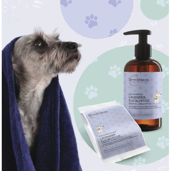 Sirra Organics Dog Shampoo Bar Ενυδατικό Σαπούνι για Σκύλους με Λεβάντα & Ευκάλυπτο, 120g