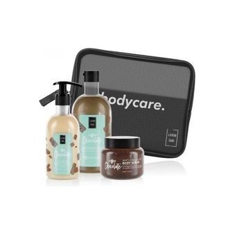 LAVISH CARE GIFT SET BODY CARE NESESER COFFEE CHOCOLATE SHOWER GEL 500ML & HAND AND BODY CREAM 300ML & BODY SCRUBS 250ML