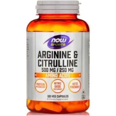 Now Foods Arginine & Citrulline 500/250mg 120 κάψουλες
