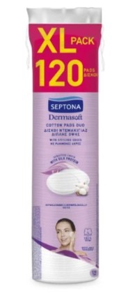 Septona Lady Care Make Up Remover Cotton Pads, 120 τεμάχια
