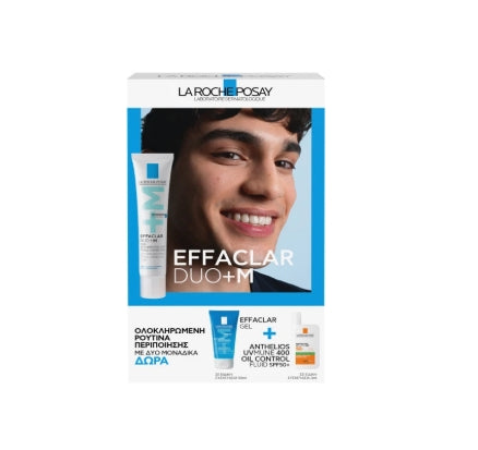 La Roche Posay Promo με Effaclar Duo+M Επανορθωτική Κρέμα κατά των Ατελειών, 40ml & Δώρο Effaclar Gel Τζελ Καθαρισμού, 50ml & Anthelios UVMUNE 400 Oil Control Fluid Αντηλιακό Προσώπου για Λιπαρές Επιδερμίδες SPF50+, 3ml, 1σετ