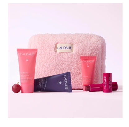 Caudalie PROMO Winter Pouch VinoHydra Moisturizing Cleansing Gel Καθαρισμός Προσώπου & Ντεμακιγιάζ 30ml & Deep Hydration Moisturizer Ενυδατική Προσώπου 15ml & Tinted Lip Balm Επανόρθωση Χειλιών 4,5gr & Density & Volume Shampoo για Όγκο Μαλλιών 30ml