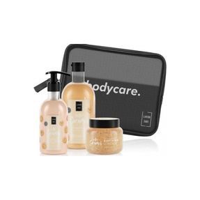 LAVISH CARE GIFT SET BODY CARE NESESER BUTTER CARAMEL SHOWER GEL 500ML & HAND AND BODY CREAM 300ML & BODY SCRUBS 250ML