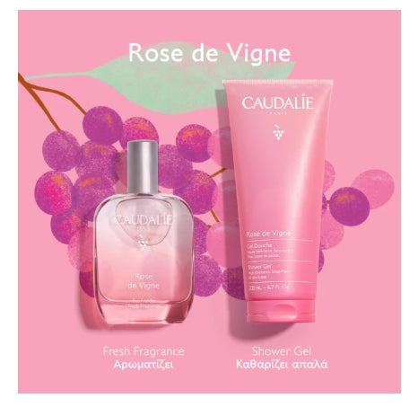 Caudalie Set Rose de Vigne Fresh Fragrance 50ml & Rose de Vigne Shower Gel 200ml