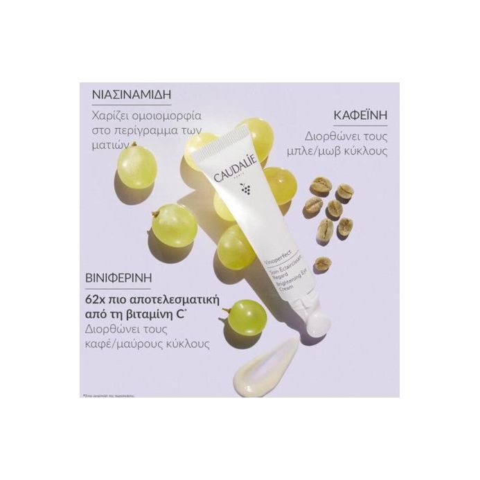 Caudalie Vinoperfect Κρέμα Ματιών κατά των Μαύρων Κύκλων για Λάμψη 15ml