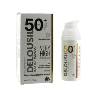 Delousil Silky Skin Αντηλιακή Κρέμα Προσώπου SPF50 50ml