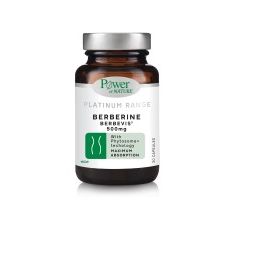 POWER HEALTH - Platinum Range Berberine 500mg - Συμπλήρωμα Διατροφής με Υψηλής Βιοδιαθεσιμότητας Βερβερίνη, 30caps