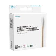 The Humble Co. Natural Cotton Swabs White Μπατονέτες από Μπαμπού & Βαμβάκι Λευκό Χρώμα, 100 τεμάχια