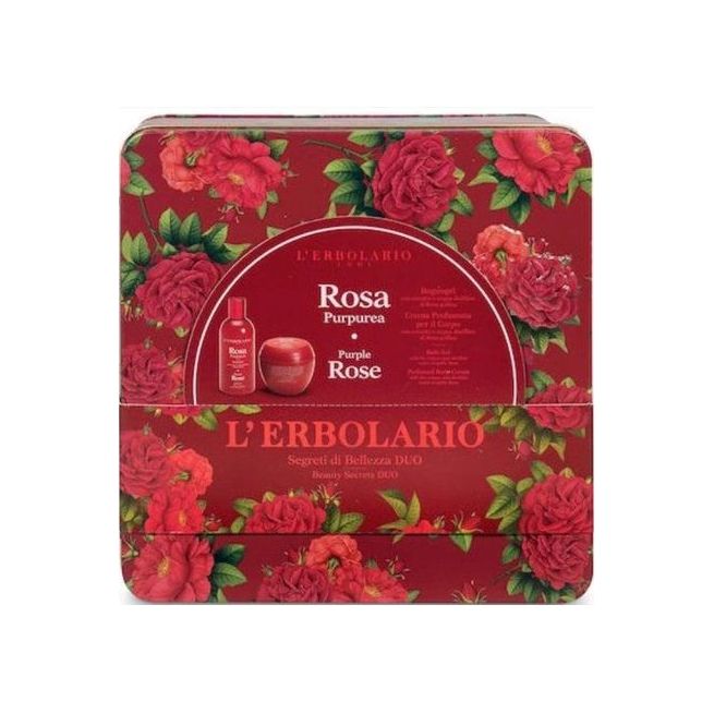L' Erbolario Purple Rose Limited Edition Σετ Καθαρισμού με Αφρόλουτρο και Κρέμα Σώματος