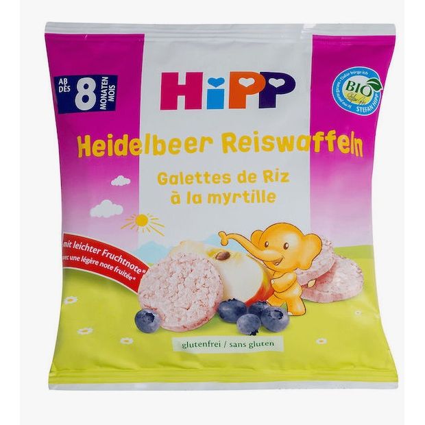 HIPP Organic Apple Rice Cakes for Children from 8m+ (15pcs) 30gr