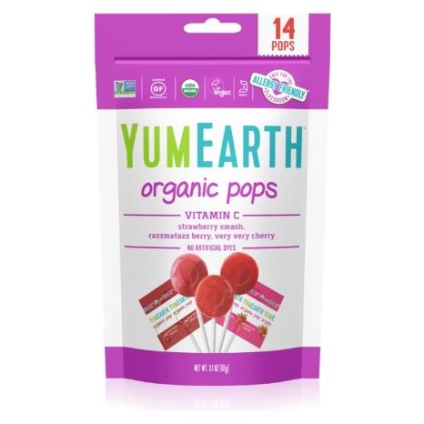 YumEarth Βιολογικά Γλειφιτζούρια Φρούτων με Βιταμίνη C 14τμχ 85gr