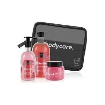 LAVISH CARE GIFT SET BODY CARE NESESER POMEGRANATE SHOWER GEL 500ML & HAND AND BODY CREAM 300ML & BODY SCRUBS 250ML