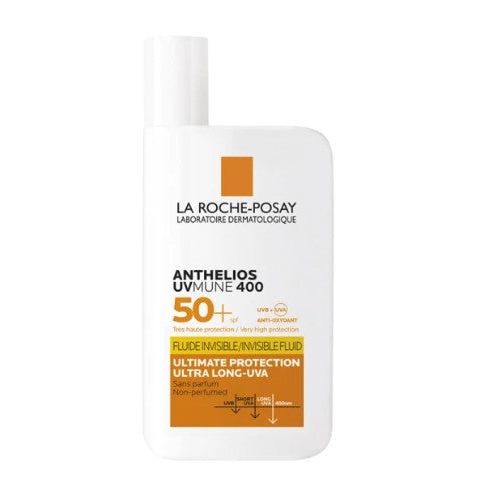 La Roche Posay Anthelios Uvmune 400 Spf 50+ Fluide Invisible, Αντηλιακό Προσώπου για Υψηλή Προστασία Χωρίς Άρωμα 50ml