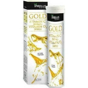 Ino Plus Gold Vitamin C 1500mg + Vitamin D3 2000iu 20 αναβράζοντα δισκία
