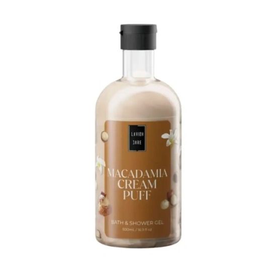Lavish Care Macadamia Cream Puff Bath &amp; Shower Gel, Shower gel with intoxicating aroma, 500ml 