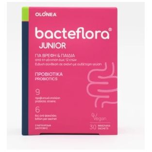 Olonea Bacteflora Junior, Προβιοτικά-Πρεβιοτικά για το Εντερικό Μικροβίωμα 30 Φακελάκια