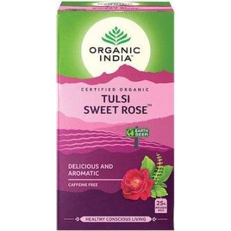 Organic India Τσάι 25 Φακελάκια με Άρωμα Sweet Rose