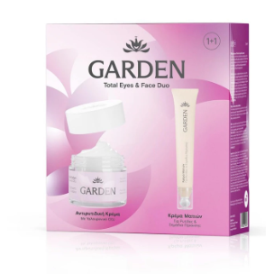 Garden Promo Total Eyes & Face Duo Αντιρυτιδική Κρέμα Με Υαλουρονικό Οξύ 50ml & Κρέμα Ματιών Με Πεπτίδιο & Μεταλλικό Απλικατέρ 20ml
