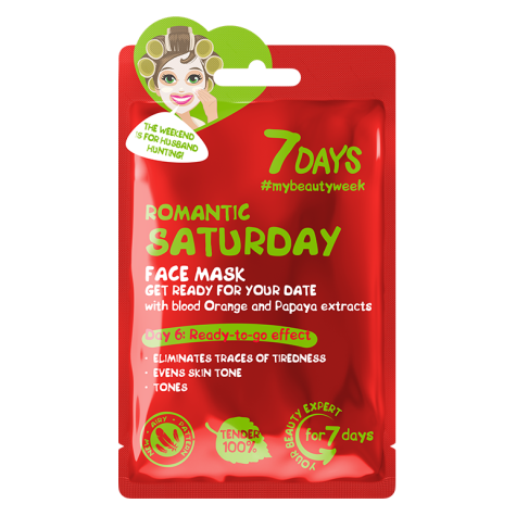 7DAYS Romantic Saturday Sheet Mask 28g 