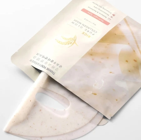 Thank You Farmer Rice Pure Glow Collagen Mask Μάσκα Προσώπου για Λάμψη & Ενυδάτωση, 1τεμ