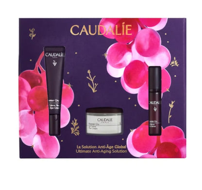 Caudalie Xmas Promo Ultimate Anti-Aging Solution με Premier Cru The Eye Cream Αντιγηραντική Κρέμα Ματιών,15ml & Δώρο Premier Cru The Serum Ορός Προσώπου, 10ml, & Premier Cru The Cream Αντιγηραντική Κρέμα Προσώπου, 15ml, 1σετ