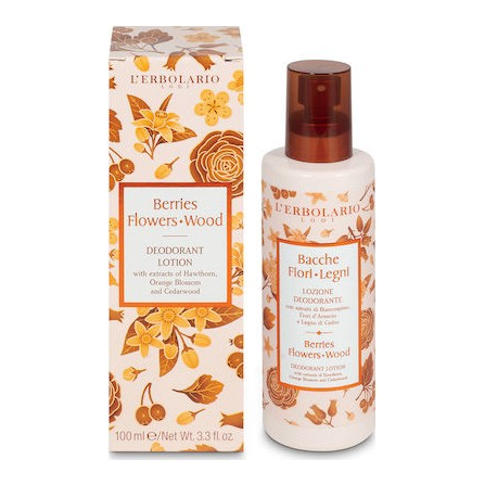 L' Erbolario Berries Flowers Wood Deodorant Lotion Cream 100ml