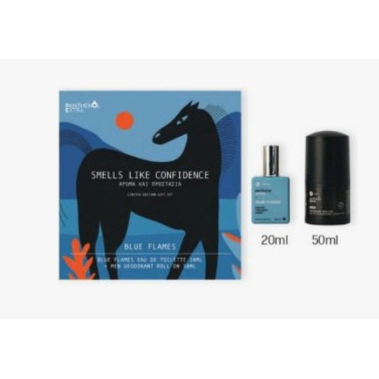 Panthenol extra Blue Flames promo eau de toilette 20ml με deo roll-on 50ml