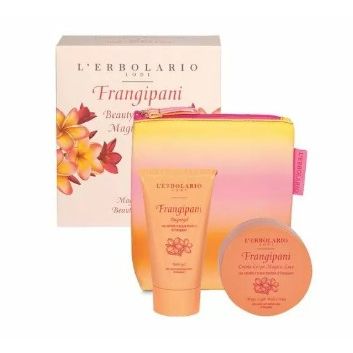 L’erbolario Frangipani Pochette Magica Luce Αφρόλουτρο τζελ 75ml & Kρέμα σώματος λάμψης, 75ml