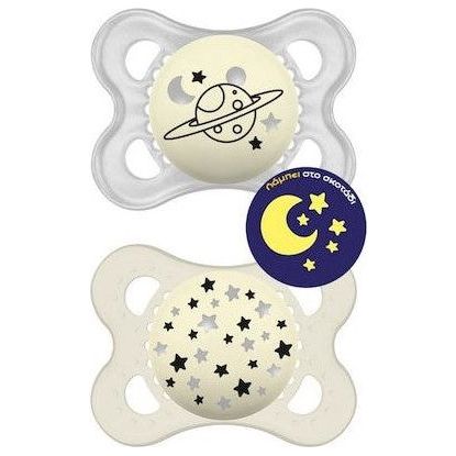 Mam Ορθοδοντικές Πιπίλες Σιλικόνης Original Night