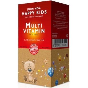 John Noa Happy Kids MultiVitamin Βιταμίνη Multiflavoured 90 ζελεδάκια