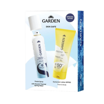 Garden Box Skin Safe Sunscreen Lotion Face & Body SPF50 200 ml + Souroti Thermal Spring Water Facial Spray 150 ml