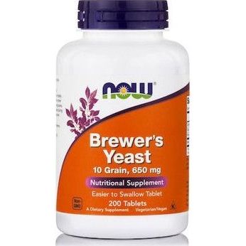 Now Foods Brewers Yeast 10gr 650mg 200 ταμπλέτες