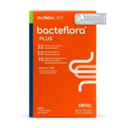 Olonea Bacteflora Plus, Προβιοτικά-Πρεβιοτικά με Ενισχυμένη Σύνθεση 30caps