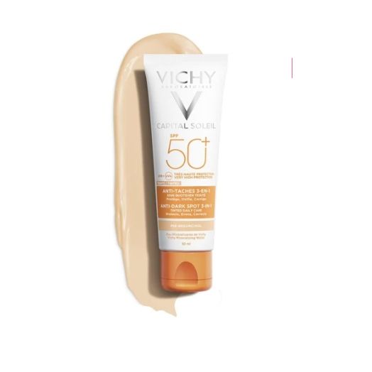 Vichy Capital Soleil Anti-Dark Spot 3in1 Αντιηλιακή Κρέμα Προσώπου με Χρώμα Κατά των Κηλίδων SFP50, 50ml