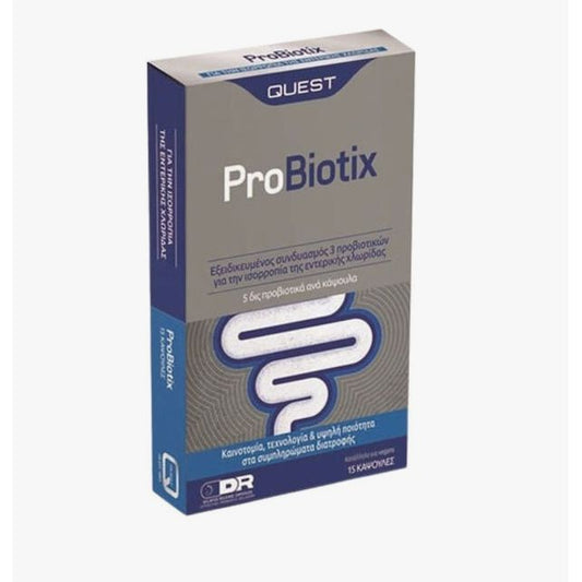 Quest Pro Biotix Συμπλήρωμα με Προβιοτικά 15 κάψουλες