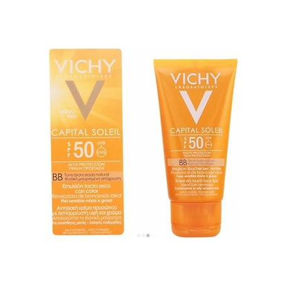 Vichy BB тониран матиращ флуид за лице Dry Touch водоустойчив слънцезащитен крем за лице SPF50 с нюанс 50 мл 
